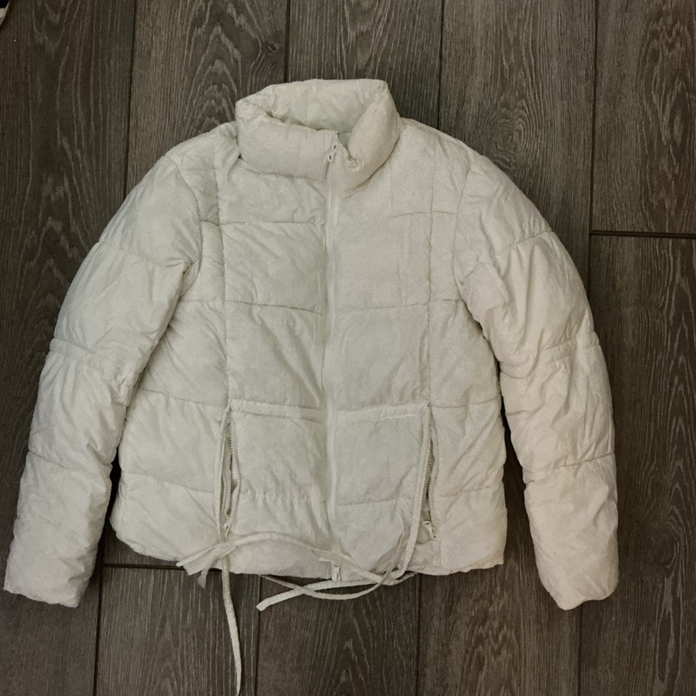 Forever 21 Cream Puffer Jacket